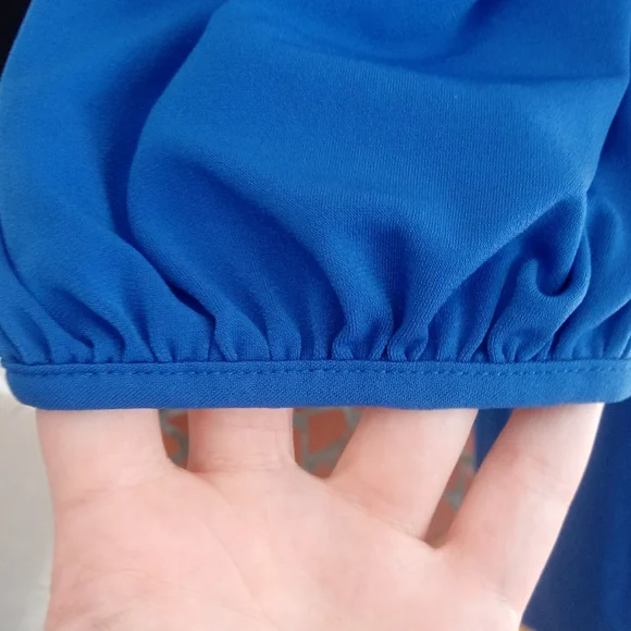 Max & Cleo Knit Tie Waist Midi Dress in Regatta Blue, Size Large - Picture 9 of 15